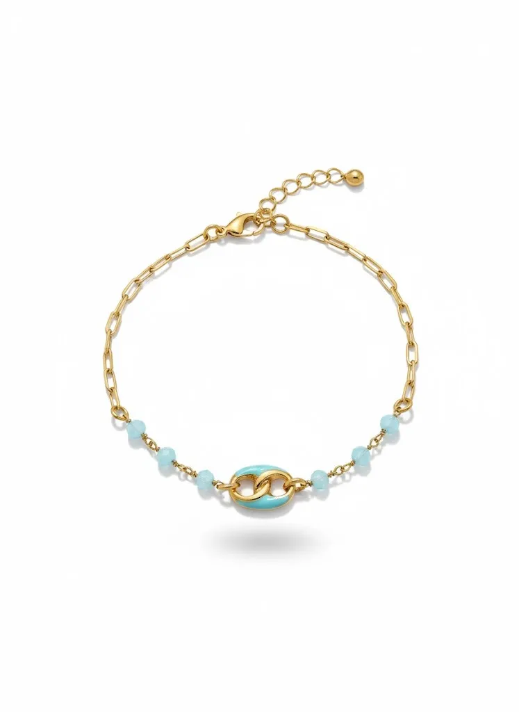 Pulsera esmalte azul