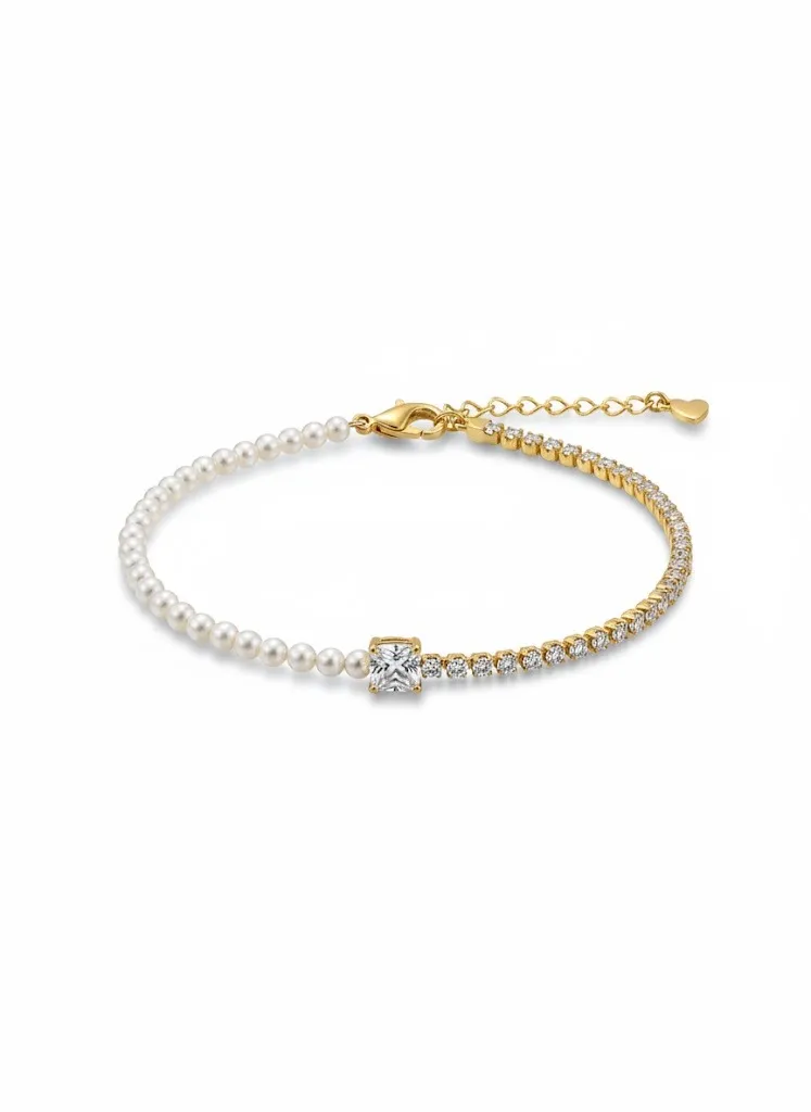 [2026-17] Pulsera Perlas y Circonitas