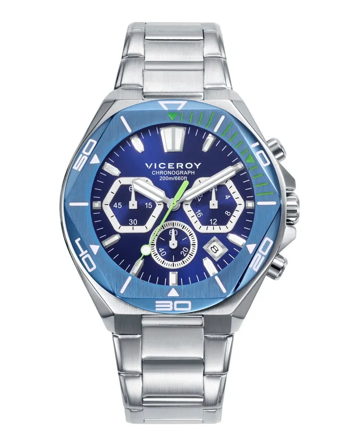 [46849-37] Reloj Heat Hexagonal azul