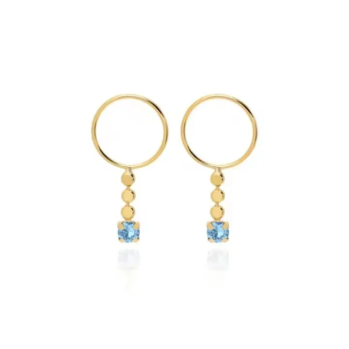[2026-194] Pendientes Cristal Azul