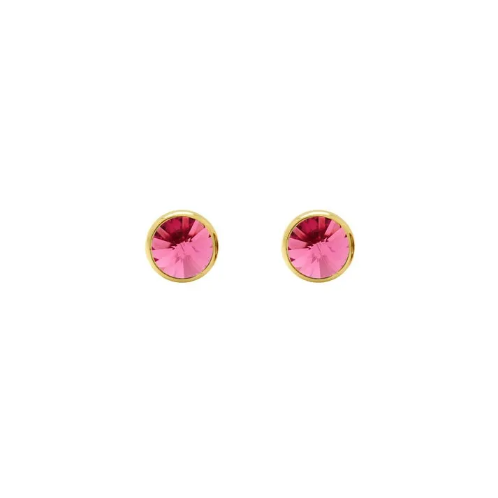 [A3331-04DT] Pendientes Basic 7mm Rose
