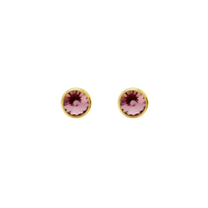 [A3331-05DT] Pendientes Basic 7mm Light Amethyst