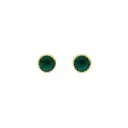 Pendientes Basic 7mm Emerald