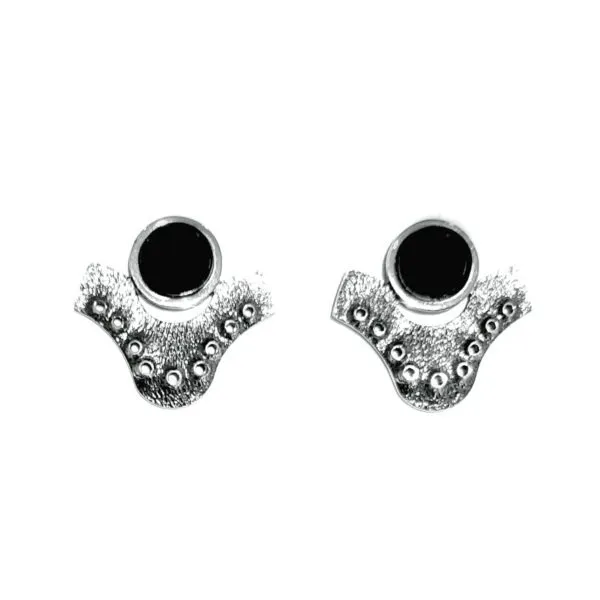Pendientes Azabache reticulados
