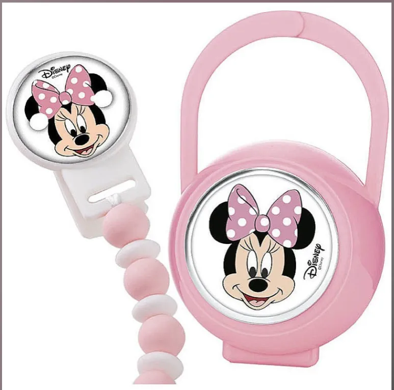 [D494RAR4] Set caja y pinza de chupetes Minnie Mouse