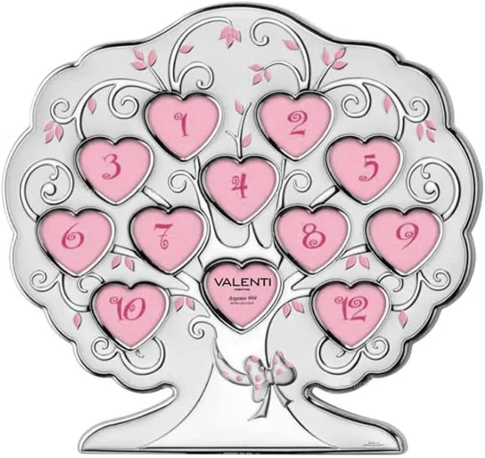 [51521/5LRA] Marco Infantil 12 meses Árbol de la Vida rosa