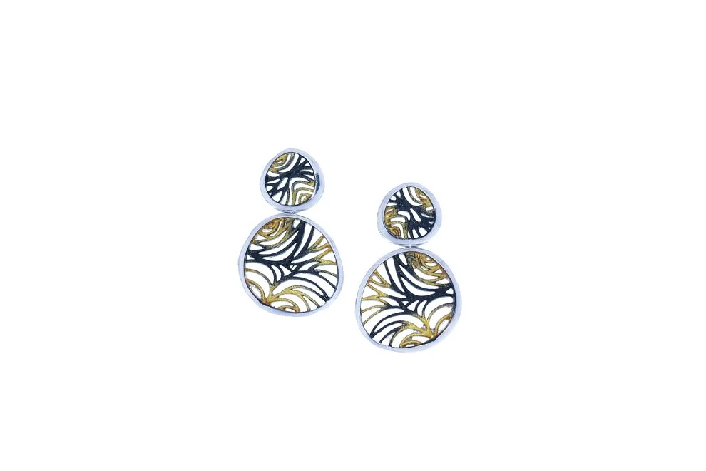 [0112345P2-DI] Pendientes Ocean dorado