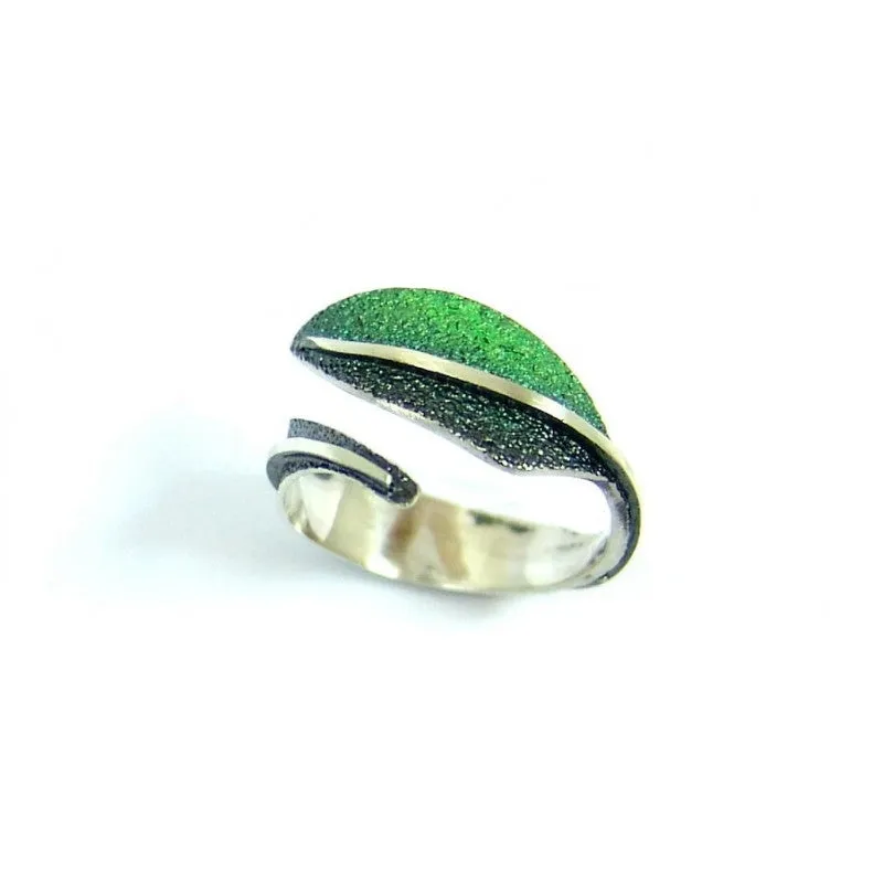 [2026-250] Anillo Pluma verde