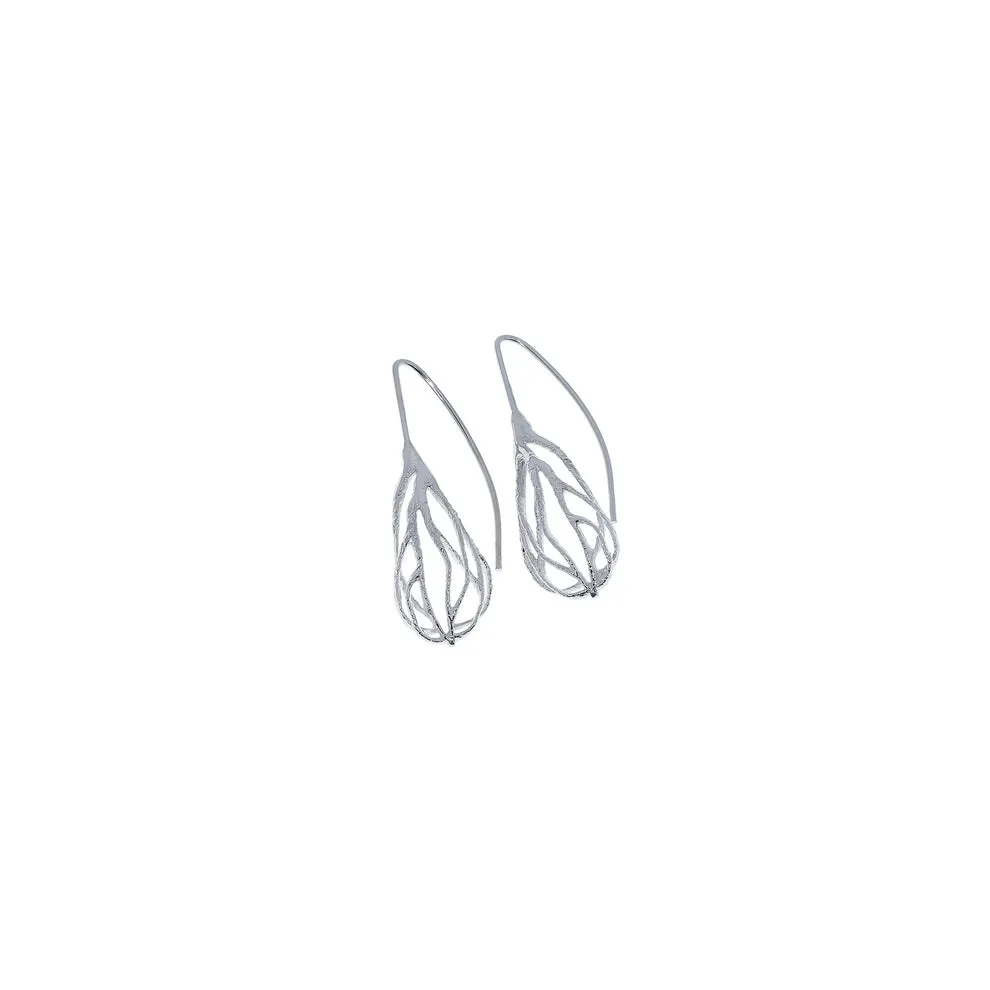 [011325501-3] Pendientes Ficus plateado