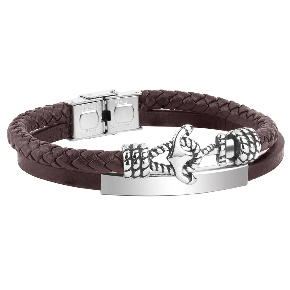 [DT3095.00] Pulsera Duward Ancla marrón