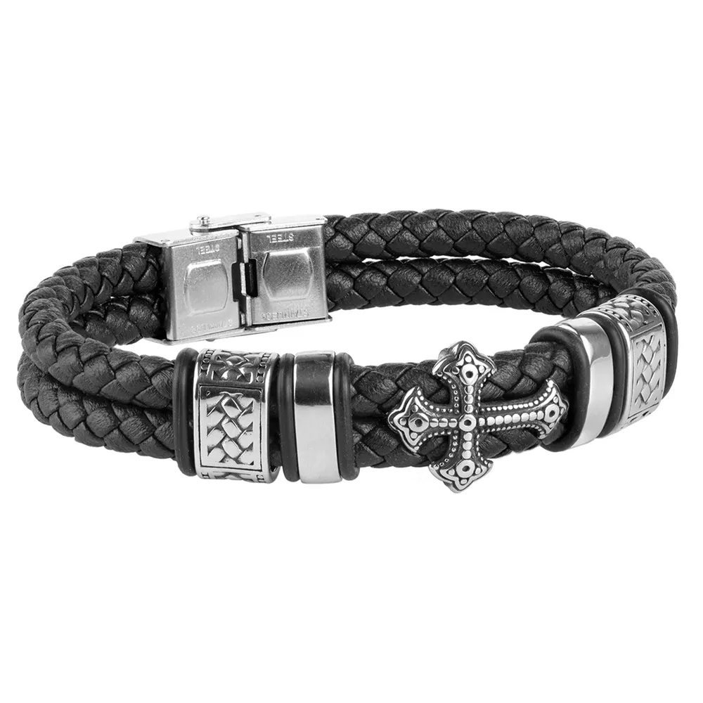 [DT3096.02] Pulsera Duward Cruz negro