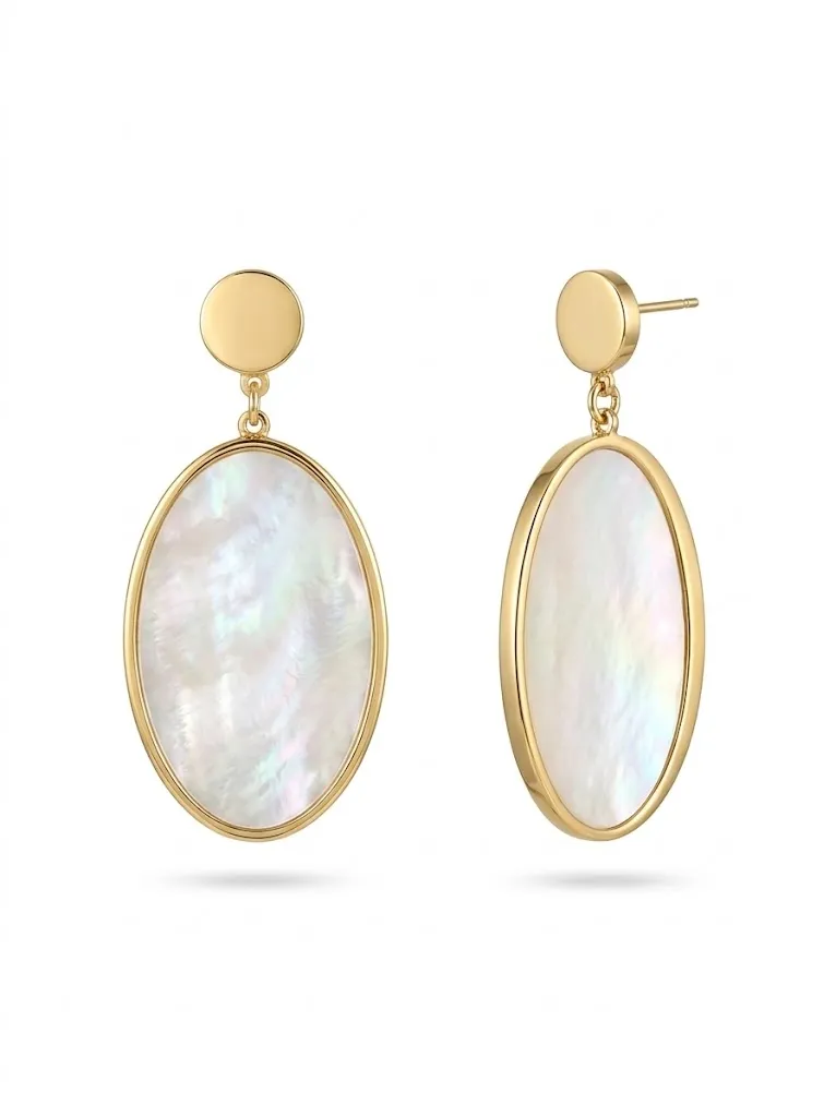 Pendientes Óvalo Nácar