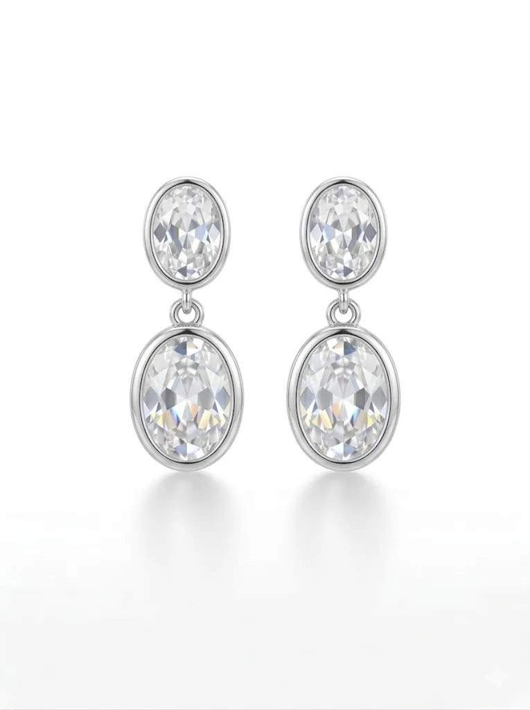 Pendientes Circonita Blanca