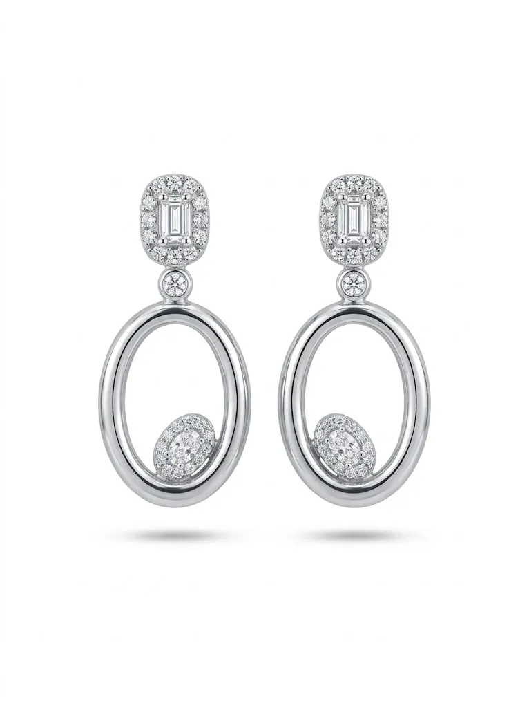 Pendientes Ovalados circonitas