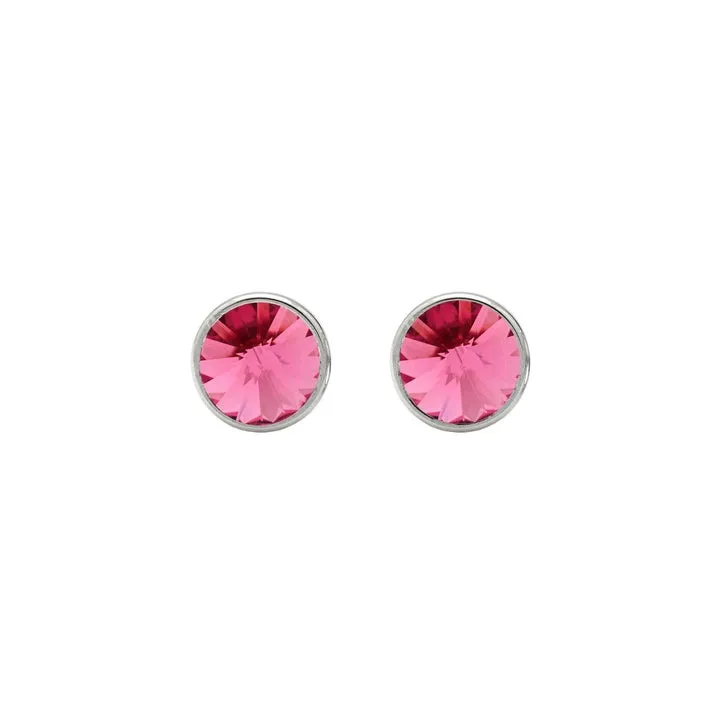 [A2791-04HT] Pendientes Rose Rodio 9mm