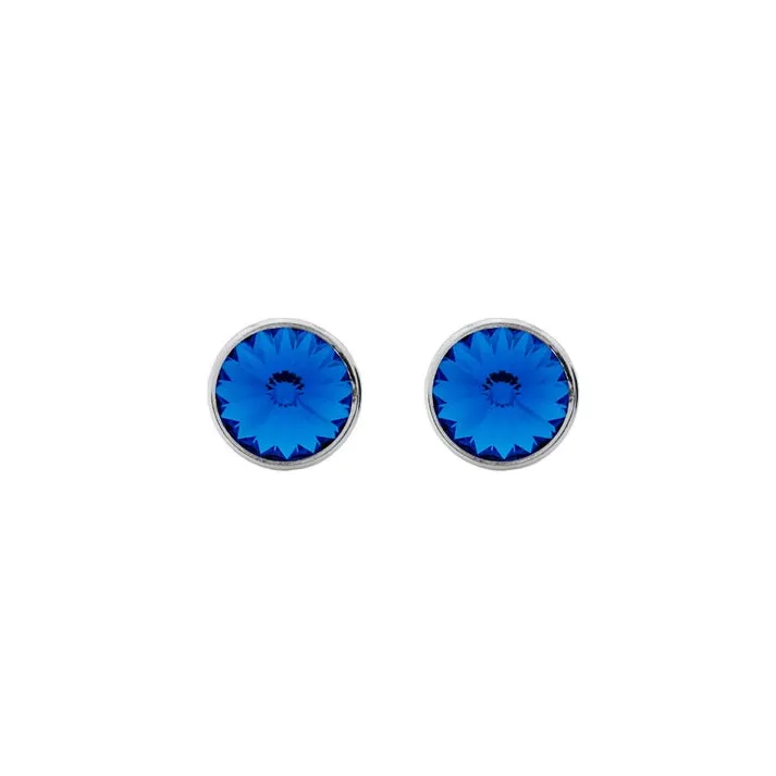 Pendientes Sapphire Rodio 9mm