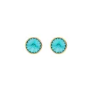 Pendientes Basic 9mm Light Turquoise