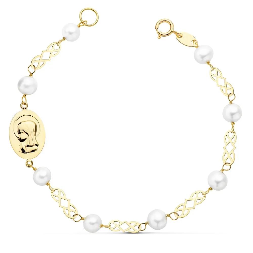 [16336] Pulsera Virgen Oro 18K