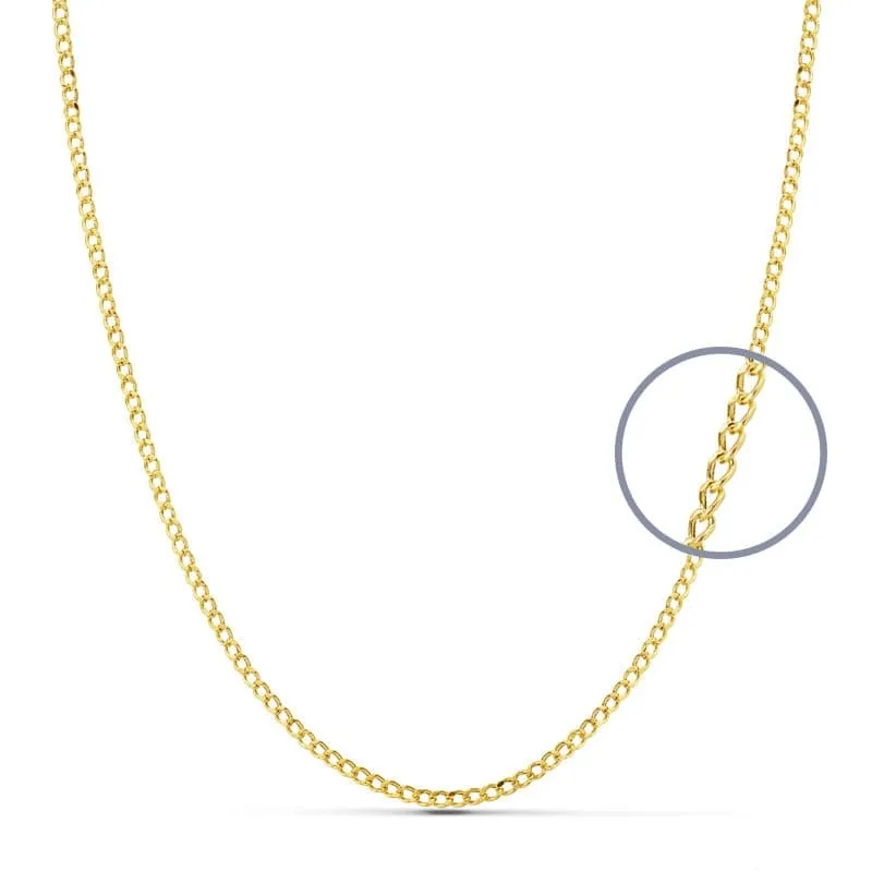 [07002640] Cadena Barbada Oro 18K 40cm