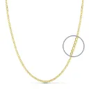 Cadena Barbada Oro 18K 40cm