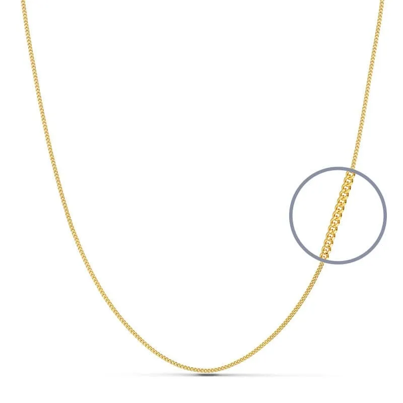 Cadena Barbada Oro 18K 45cm