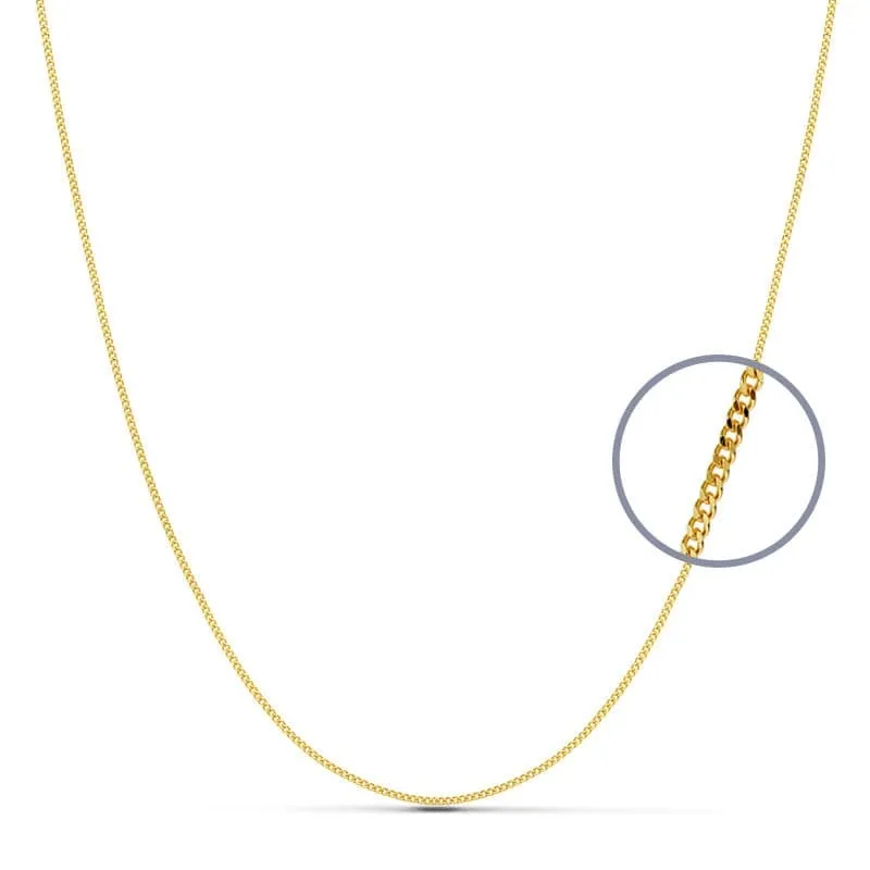 Cadena Barbada Oro 18K 60cm
