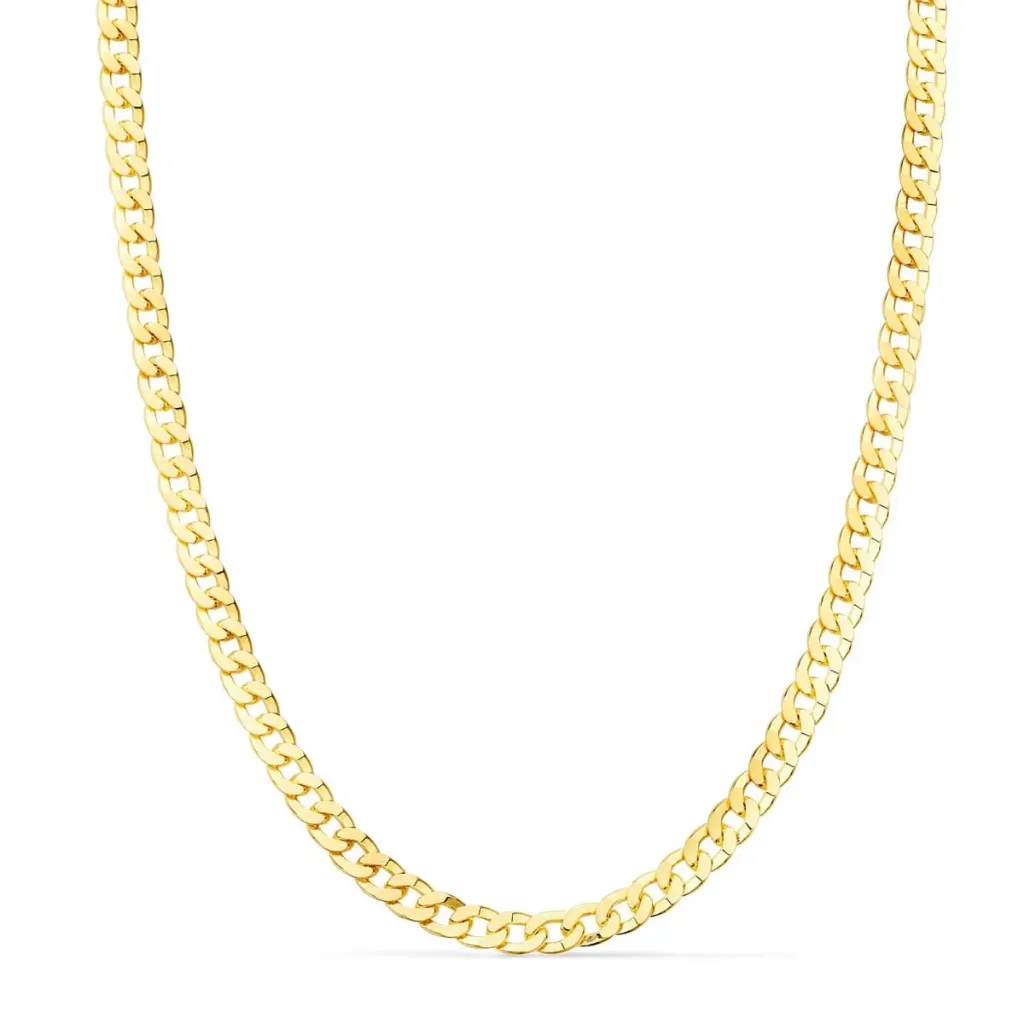 [22004360] Cadena Barbada Oro 18K 60cm