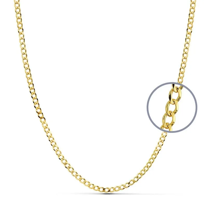 Cadena Barbada Oro 18K 50cm