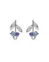 Pendientes Flor Alpina Azul 