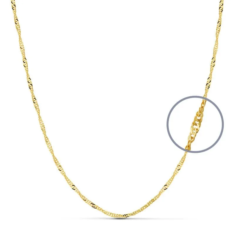 Cadena Singapur Oro 18K 60cm