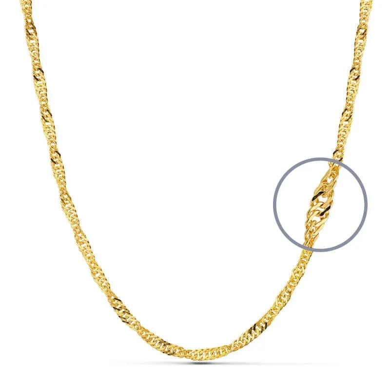 [11006245] Cadena Singapur Oro 18k 45cm