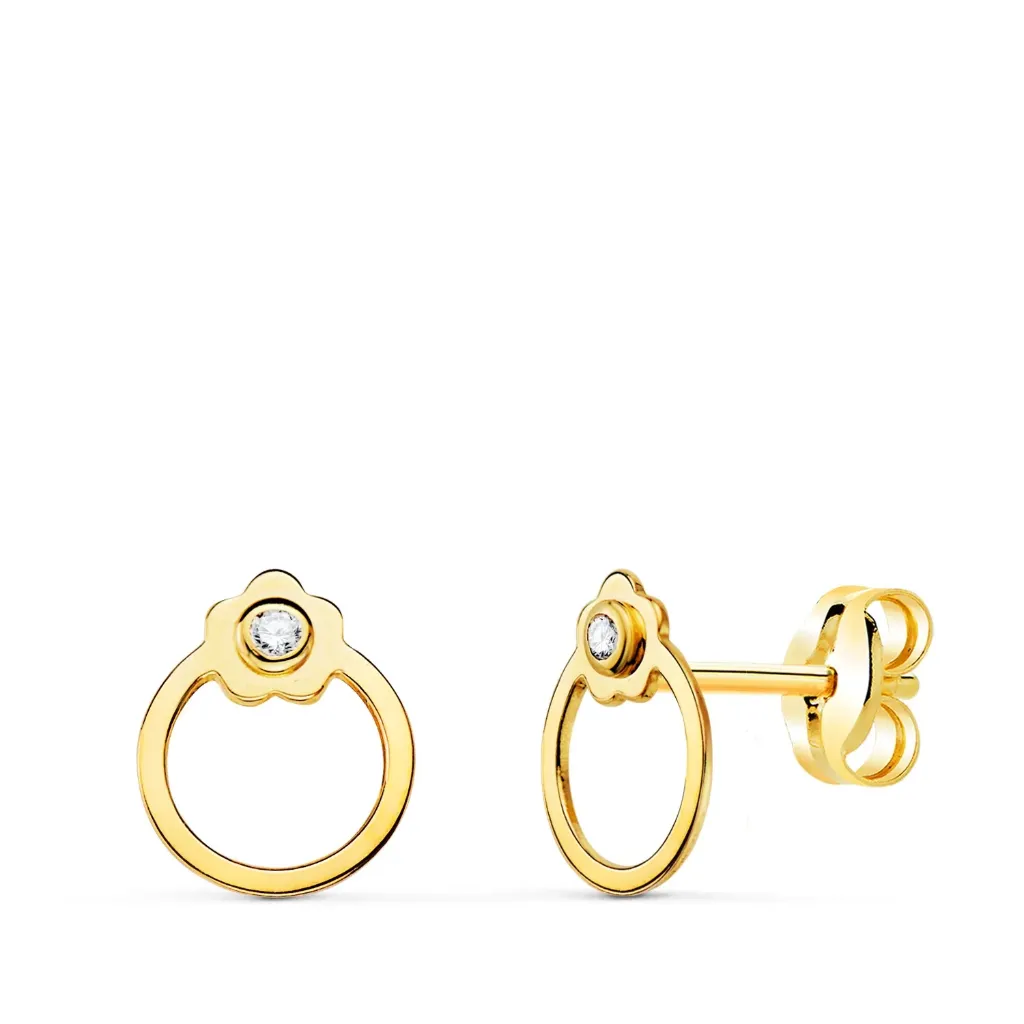 [21356] Pendientes Oro 18K Redondos