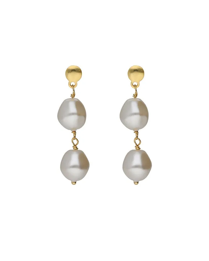 Pendientes Sera Perla Chapados