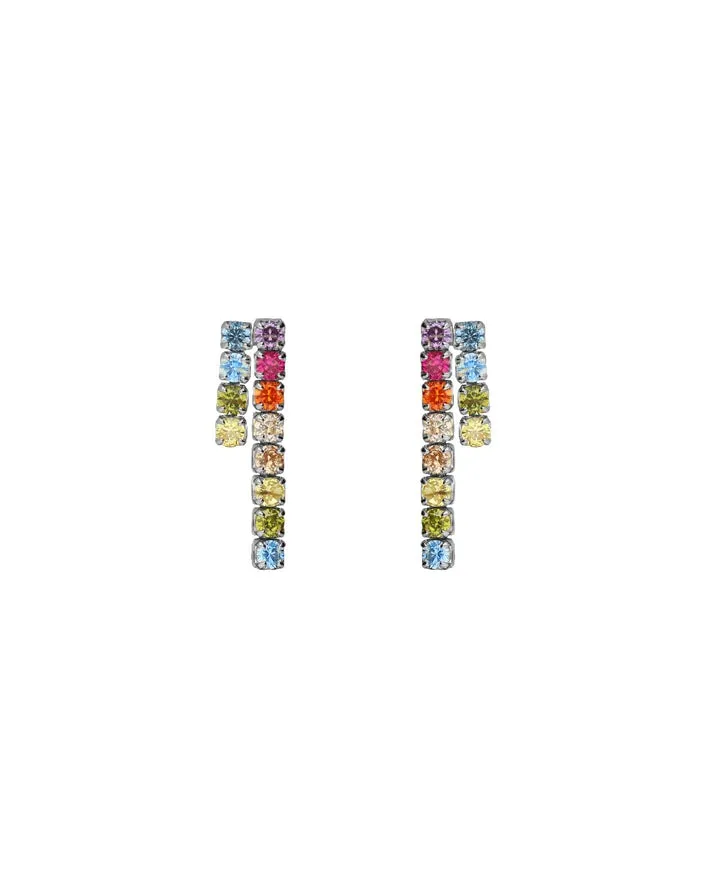 [A5417-HT] Pendientes Riviera Multicolor Rodio