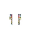 Pendientes Riviera Multicolor Rodio