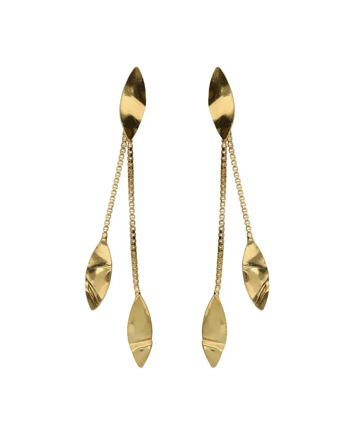 [A5460-DT] Pendientes Alpina Hoja