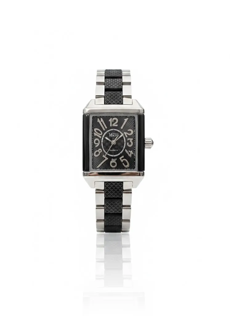 [347011-4] Reloj Micro Cerámico Silver & Black