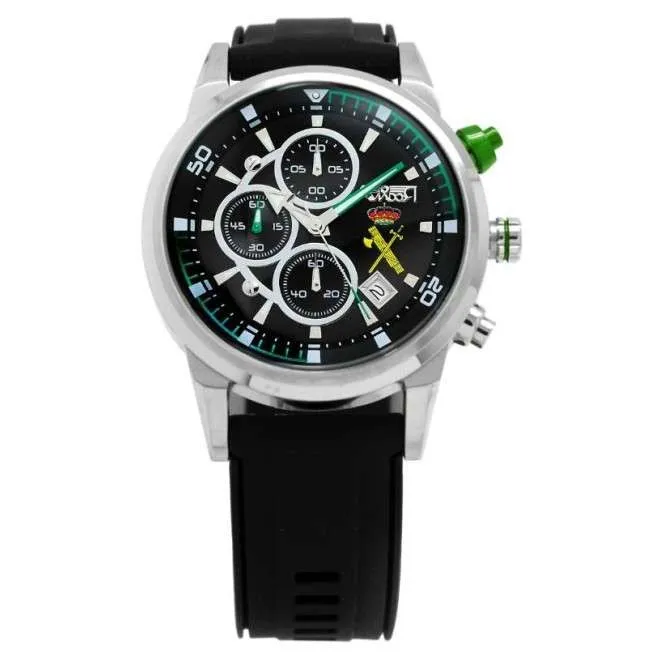 [AV-160-19-NBV] Reloj Aviador Guardia Civil silicona