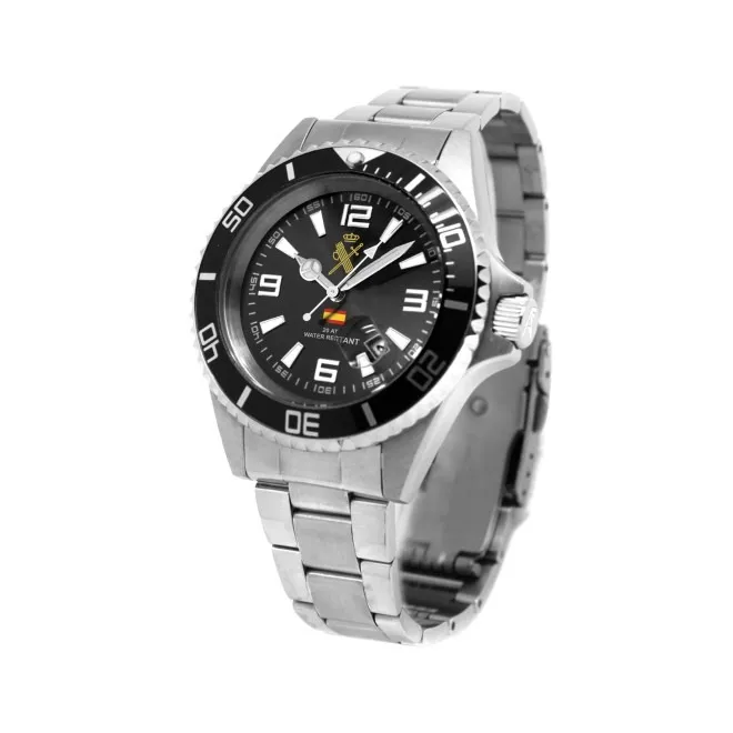 [AV-1239-3] Reloj Aviador Guardia Civil negro